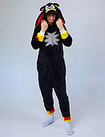 Кигуруми Соник(Шэдоу) чёрный домашняя пижама Shadow на молнии