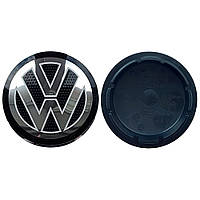 Ковпачки з кантом (заглушки) на диски Volkswagen 66/55мм чорний 4шт