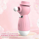 Кліторальний вакуумний вібратор в капелюшку Wo-sex Lilo USB - Рожевий, фото 4