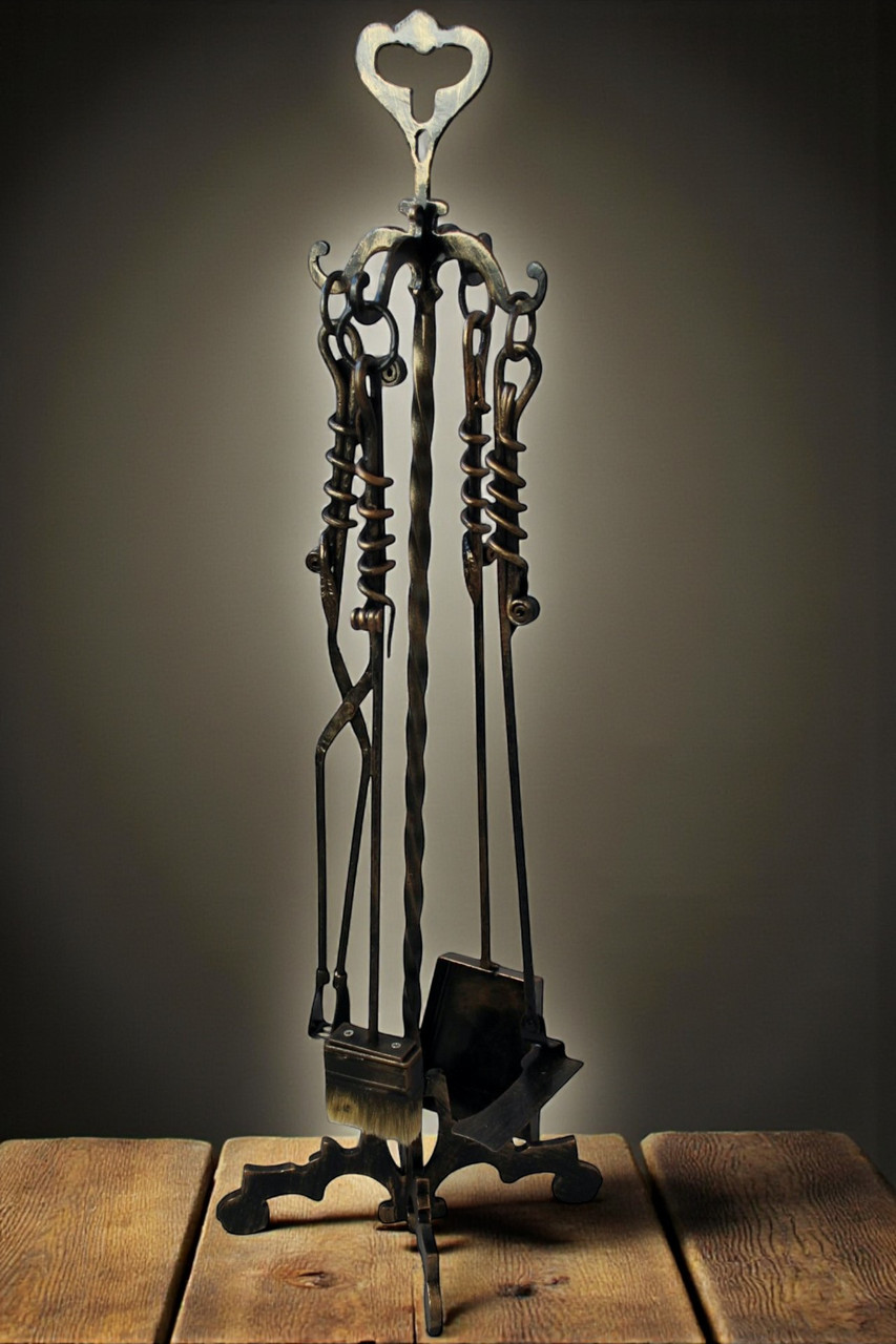 Камінний набір кований на 4 предмета К14 Наша Ковка, фото 1