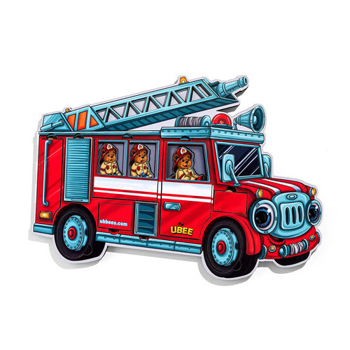 Дерев'яний сортер-головоломка (дерев'яна вкладка) "Ведмедики-пожежники" (ПСФ005), фото 1