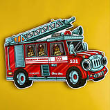 Дерев'яний сортер-головоломка (дерев'яна вкладка) "Ведмедики-пожежники" (ПСФ005), фото 6