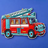 Дерев'яний сортер-головоломка (дерев'яна вкладка) "Ведмедики-пожежники" (ПСФ005), фото 3