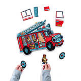 Дерев'яний сортер-головоломка (дерев'яна вкладка) "Ведмедики-пожежники" (ПСФ005), фото 7