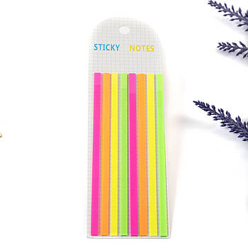 Стікери-закладки для нотаток 8 кольорів по 20шт STN005