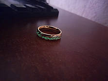 Перстень Володаря Перснів з рунами, що світяться зеленим у темряві | Розмір 7, Ø17,3 мм, фото 2