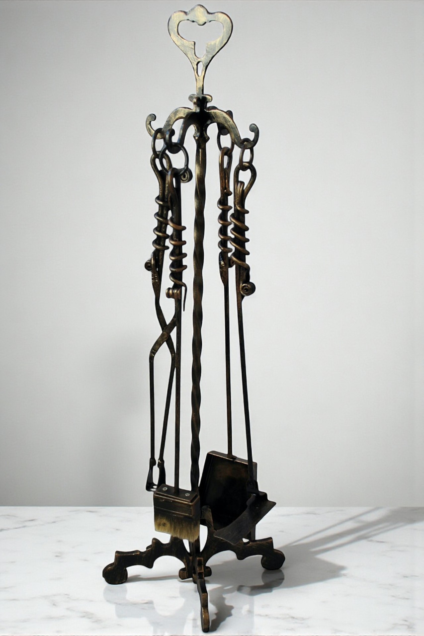 Набір для каміна кований на 4 предмета, фото 1