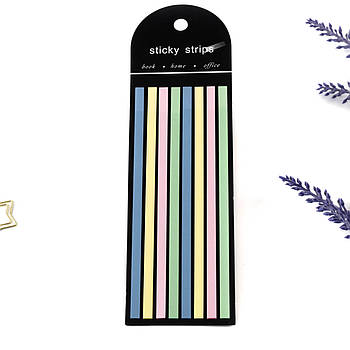 Стікери-закладки для нотаток 8 кольорів по 20шт STN007