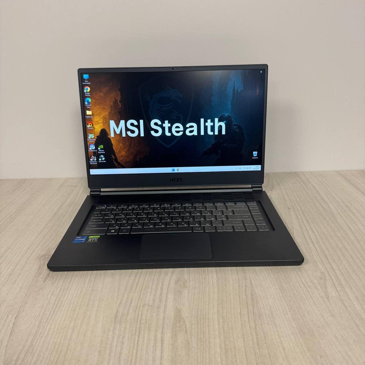 Б/в Ігровий ноутбук MSI Stealth 15M A11UEKV 15.6" 1920x1080| i7-11375H| 16GB RAM| 512GB SSD| RTX 3060 6GB