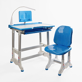 Парта шкільна з лампою та стільцем UL/L, Blue