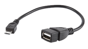 Кабель Cablexpert USB - micro USB (F/M) 0.15m Black (A-OTG-AFBM-03)