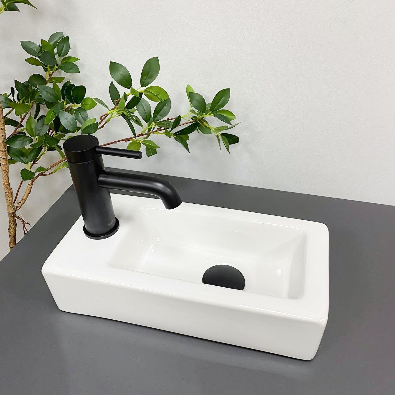 Умивальник (раковина) VBI KOMO R WHITE накладний підвісний, фото 1