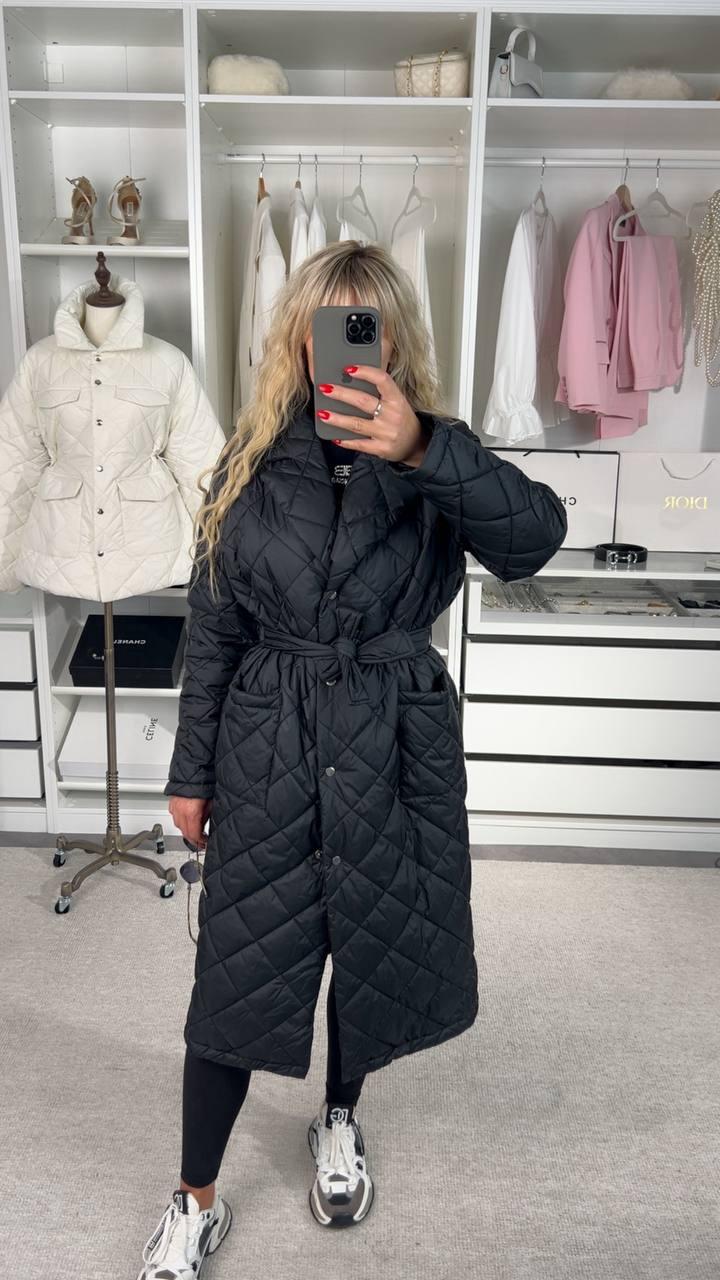 Жіноча подовжена куртка; Кольори: чорний бежевий; Розмір 42/46, 48/52 ;, фото 1