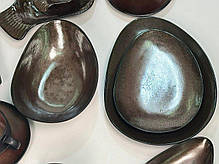 Тарілка керамічна овальна коричнева Копер 27.5 см арт. 101-0444, фото 4