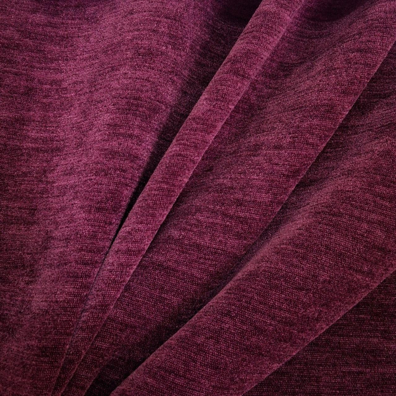 Велюр стрейч меланж двосторонній колір марсаловий, фото 1