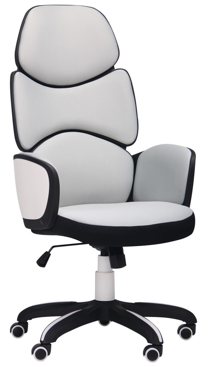 Офісне крісло керівника Starship White світло-сіре AMF, фото 1