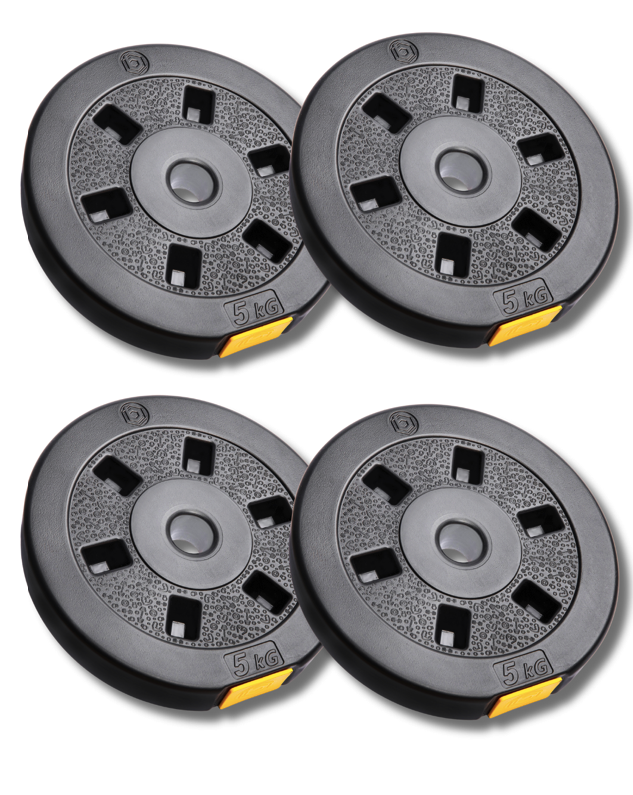 Сет композитних дисків Besport PowerPro 20 (4х5 кг) для гантелей та штанг, фото 1