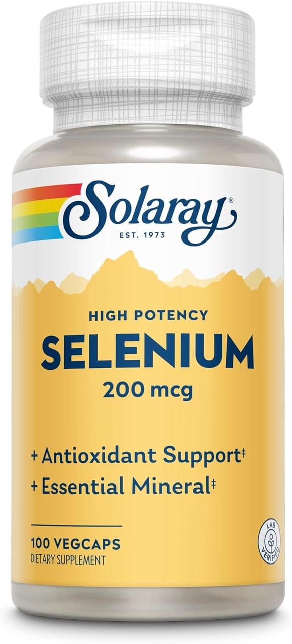 Селен Solaray Selenium High Potency 200 mcg (100 капсул), фото 1