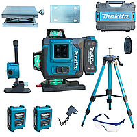 Високоточний лазерний рівень АКБ нівелір зі штативом Макіта Рівень 360 град лазерний макіту 3д-4д 16 ліній