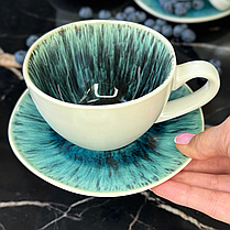 Набір чашок із блюдцями 250 мл Тотем 8 предметів гарний комплект чашок та блюдець, фото 3