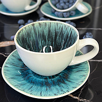 Набір чашок із блюдцями 250 мл Тотем 8 предметів гарний комплект чашок та блюдець, фото 4