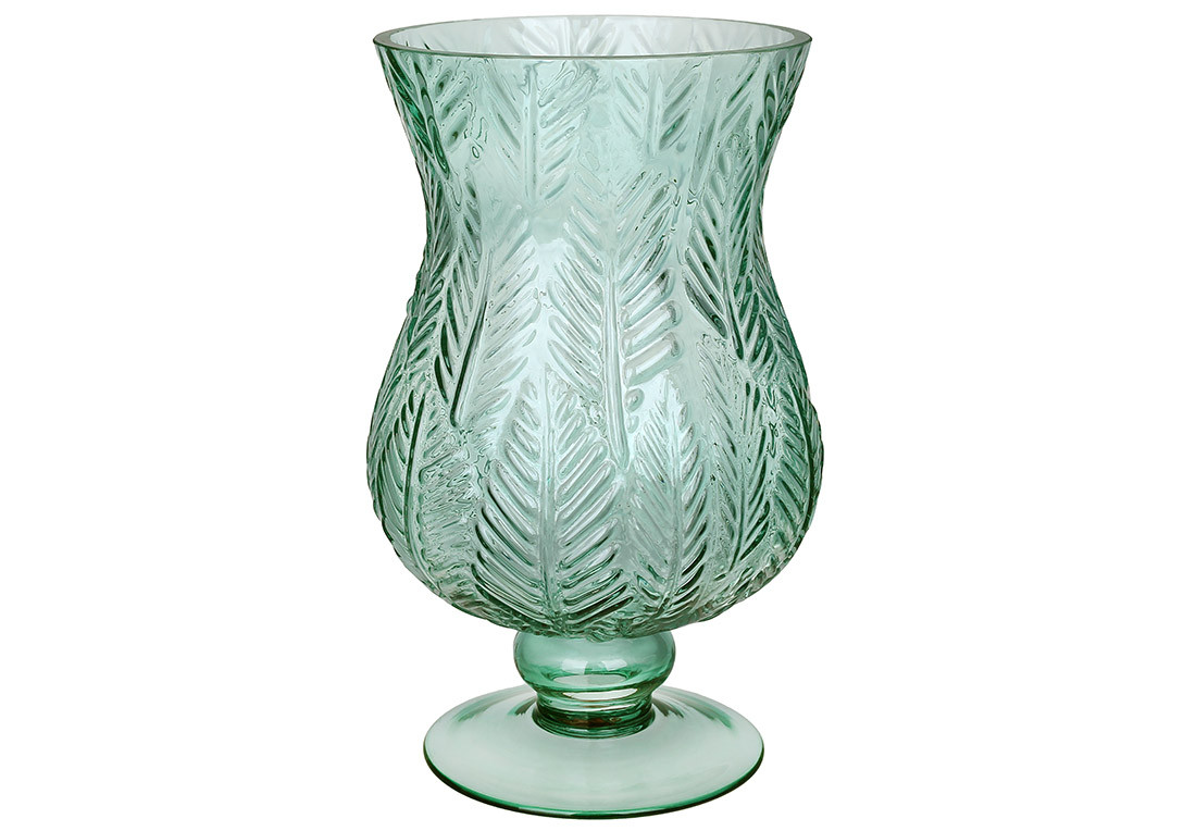 Ваза Розалін скло 24см, колір - зелений ТОВАР ВІД ВИРОБНИКА