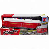 Потяг інерційний, озвучений, зі світлом, в коробці MIC (142015)