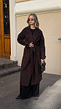 Жіноче кашемірове пальто демісезонне на запах, фото 2