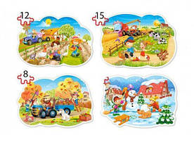Пазли 4 в 1 "Дачна життя" Castorland (30182)