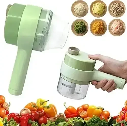 ОЧЕНКА! Ручний електричний подрібнювач для овочів 4 в 1 Food Chopper Catling (Плохе паковання 3091)