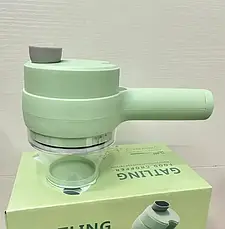 ОЧЕНКА! Ручний електричний подрібнювач для овочів 4 в 1 Food Chopper Catling (Плохе паковання 3091), фото 3