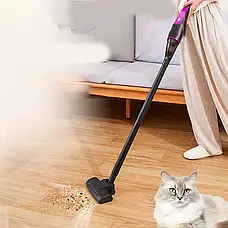 Акумуляторний пилосос 100 Вт із насадками 2000 мА·год/вертикальний пилосос/ Бездротовий пилосос ручний, фото 2