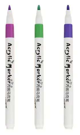 Набір яскравих акрилових маркерів Acril-48 насичених кольорів для творчості та художніх проєктів, фото 2