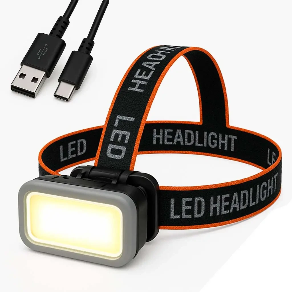 Налобний ліхтар (біле та червоне світло), від USB, KX309-Cob/Налобний ліхтарик/ліхтар на голову