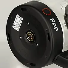 Електричний чайник із боросилікатного скла на 2 л 1500 Вт RAF R.7841 Чорний, фото 3