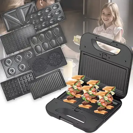 Мультипекар 8 в 1 зі знімними формами 8 типів RAF R.2291 800 Вт, фото 1