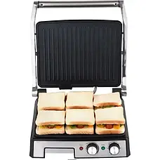 Контактний гриль RAF R.2681 притискний електричний антипригарне покриття з таймером 2800 Вт, фото 4