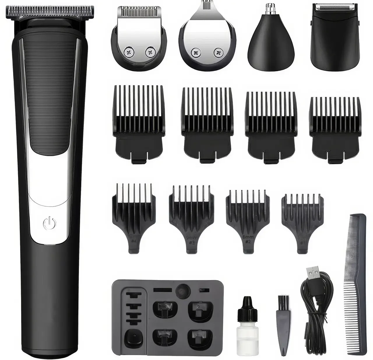 Акумуляторна машинка 18 в 1 з набором насадок і аксесуарами RAF R.4202 На підставці