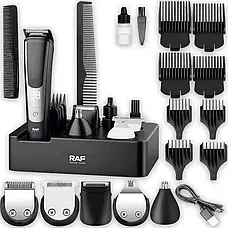 Акумуляторна машинка 18 в 1 з набором насадок і аксесуарами RAF R.4202 На підставці, фото 2