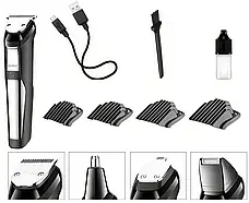 Акумуляторна машинка з 5 змінними головками та 4 насадками для стриження RAF R.4020, фото 2