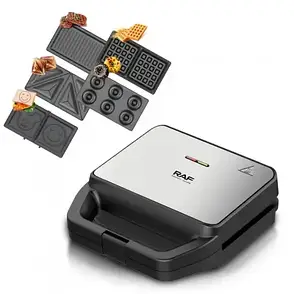 Електрична сендвічниця електрогриль 5 в 1 на 800 Вт RAF R.555 Гриль-бутербродниця для дому, фото 1