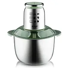 Подрібнювач продуктів із неіржавкої сталі на 5 л RAF R.7014 Чопер на 1000 Вт м'ясорубка Кухонний комбайн, фото 4