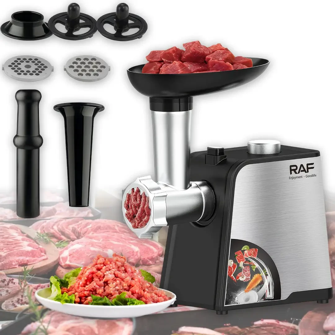 Електрична настільна м'ясорубка з насадками RAF R.3392 2000 Вт