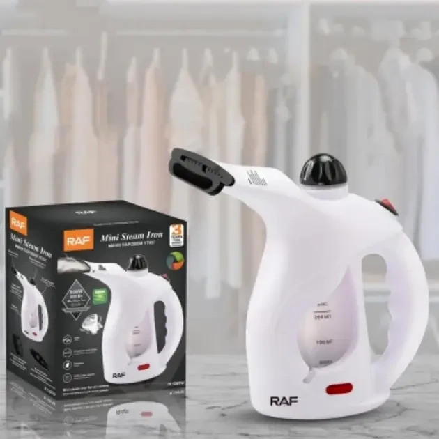Ручний відпарювач-парогенератор для одягу RAF R.1267W Відпарювач зі щіткою для чищення одягу Білий