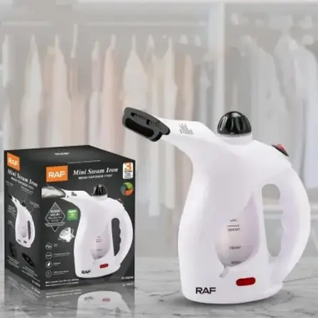 Ручний відпарювач-парогенератор для одягу RAF R.1267W Відпарювач зі щіткою для чищення одягу Білий, фото 1