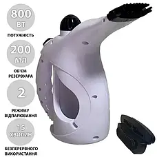 Ручний відпарювач-парогенератор для одягу RAF R.1267W Відпарювач зі щіткою для чищення одягу Білий, фото 3