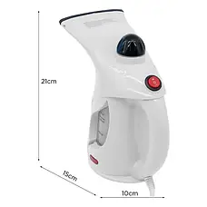 Ручний відпарювач-парогенератор для одягу RAF R.1267W Відпарювач зі щіткою для чищення одягу Білий, фото 5