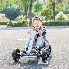 Електромобіль складаний з акумулятором 6 V 4.5 Ah і швидкістю до 6 км/год HL-B6 Білий, фото 2