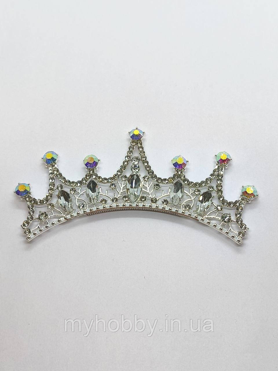 Корона металева зі стразами 11*5,5см, фото 1