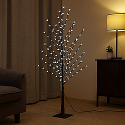 LED-дерево САКУРА декоративне 1.5 м, 144 LED, біле світло, 8 режимів